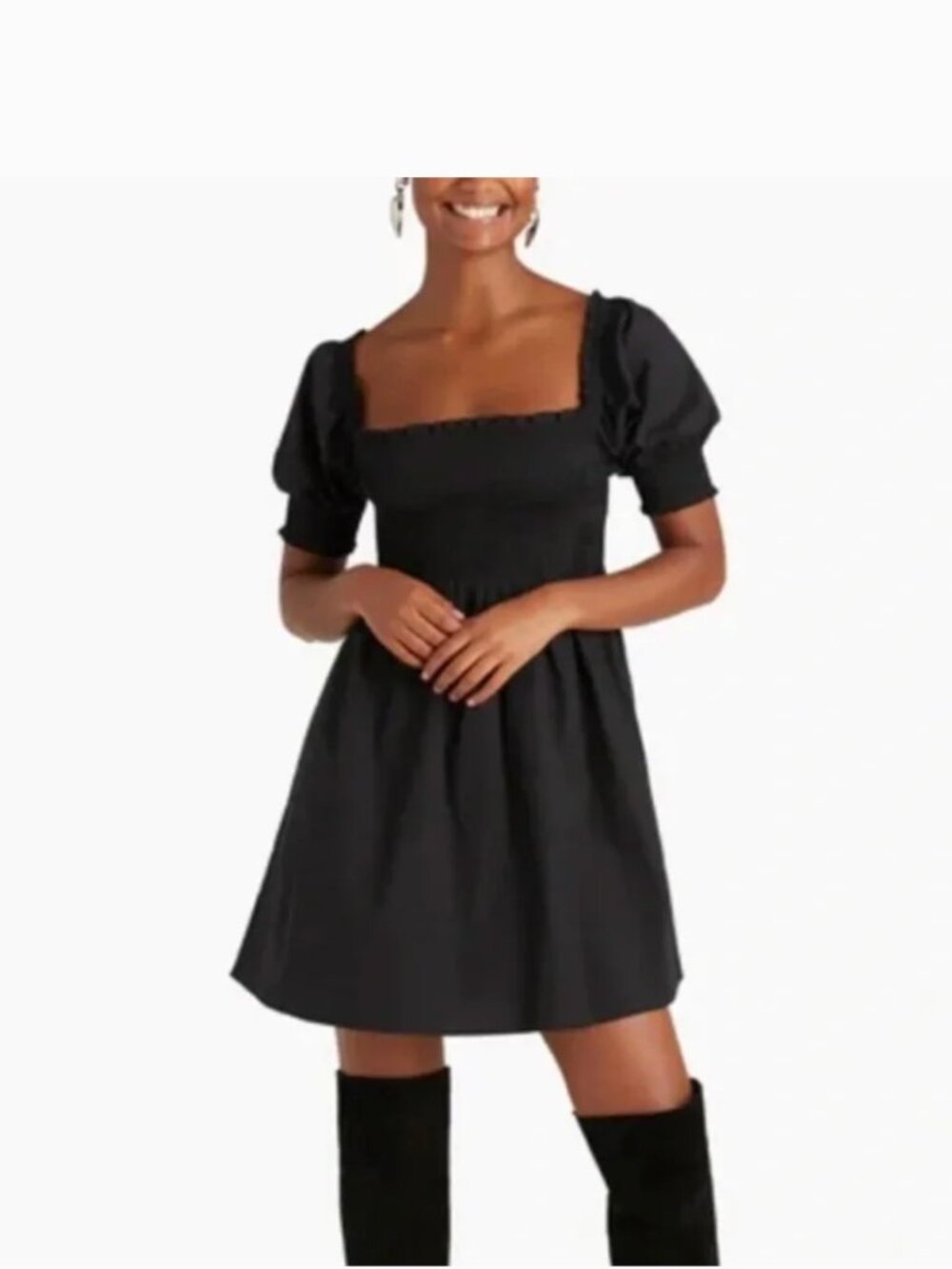 NEW Hill House Athena Nap Dress in Black Large MSRP $150